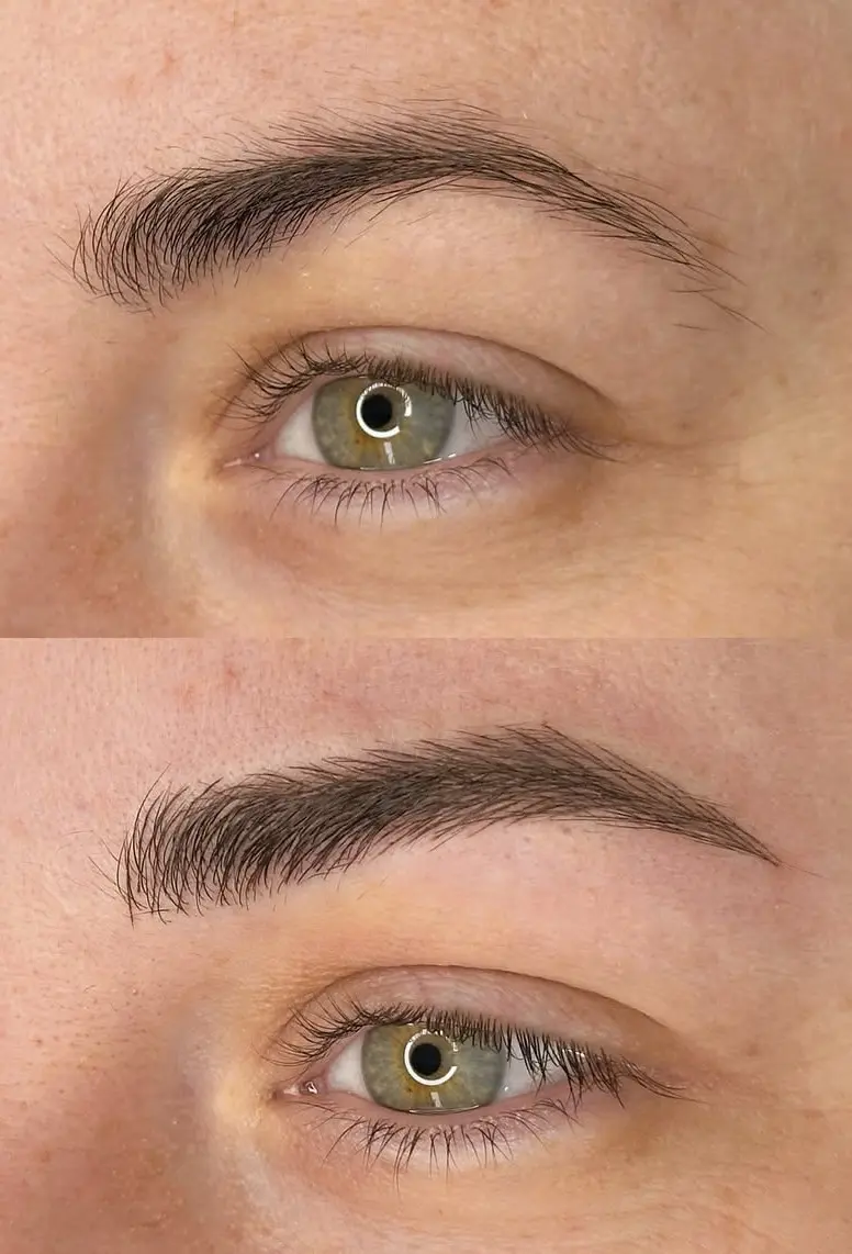 Imagen destacada de microblading de cejas: comparativa de diseño de cejas pelo a pelo con acabado hiperrealista - Alma Design Care - Guendalina Guzzo. Málaga