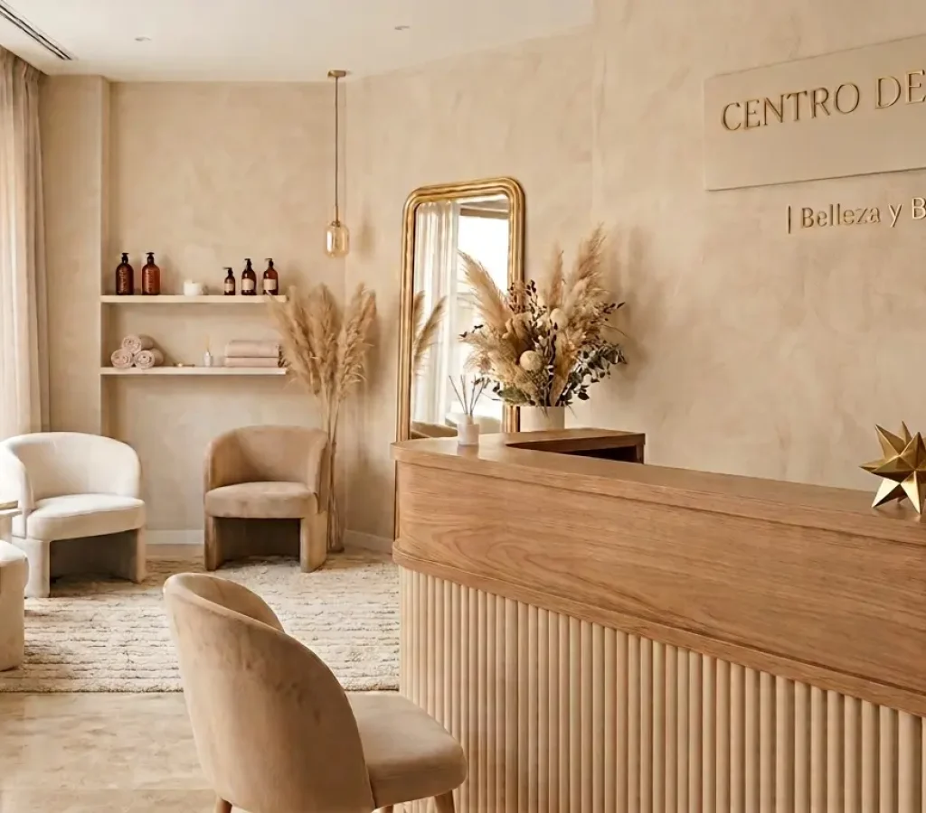 Recepción del centro de estética Guendalina Guzzo en Marbella y Fuengirola